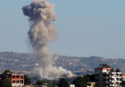 Smoke rises from the site of an Israeli airstrike in southern Lebanon on June 4, 2026.Abbas Fakih...