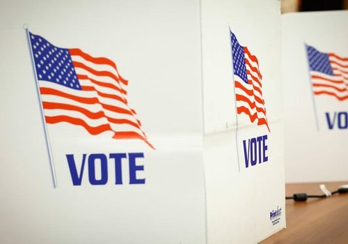 Voters cast their ballots during early voting in Bridgewater, New Jersey, on October 31, 2025.Ken...